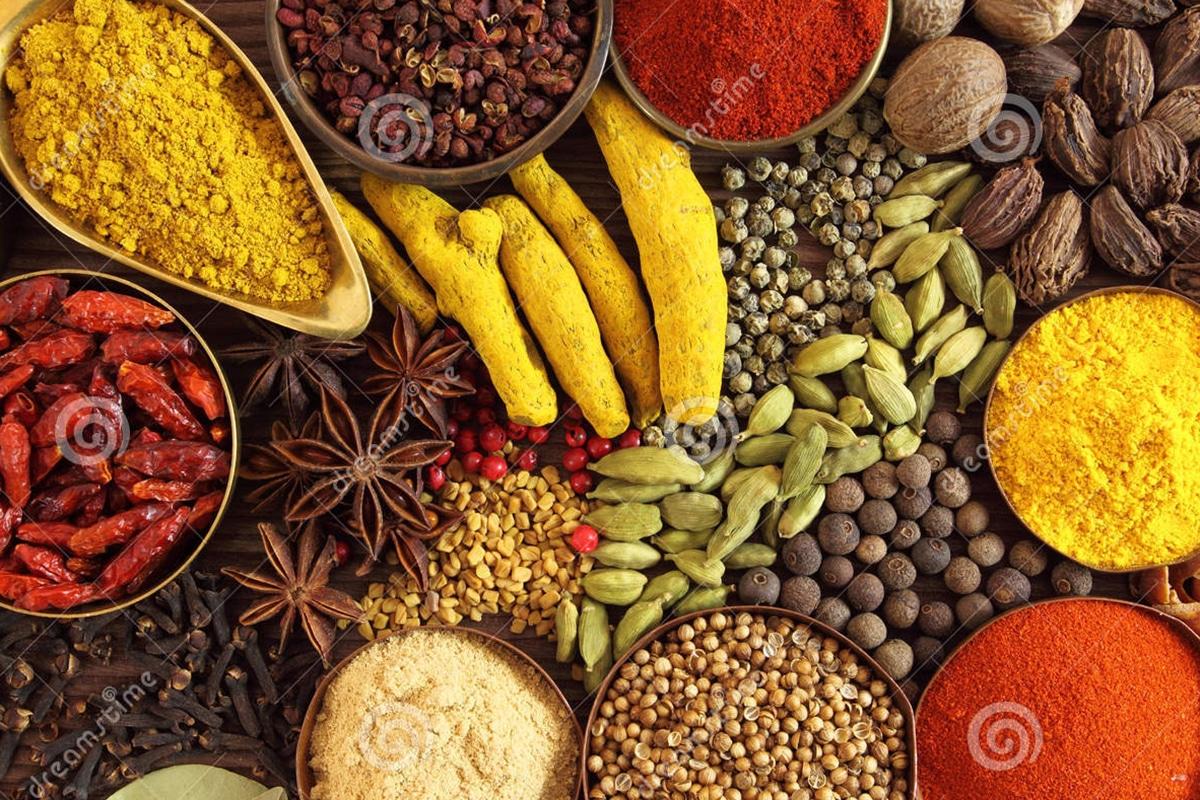 colorful Indian spices